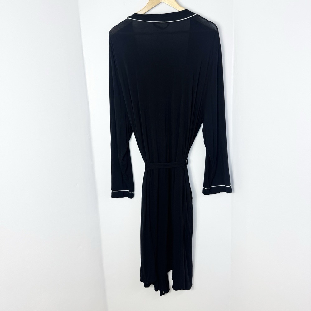 Little Sleepies Women's Signature Bamboo House Robe Size 3XL Solid Black Basic - Picture 2 of 6